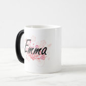 Mug Magique Conception nommée artistique d'Emma avec des (Devant gauche)