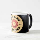 Mug Magique Conception nostalgique de disques vinyles (Devant droit)