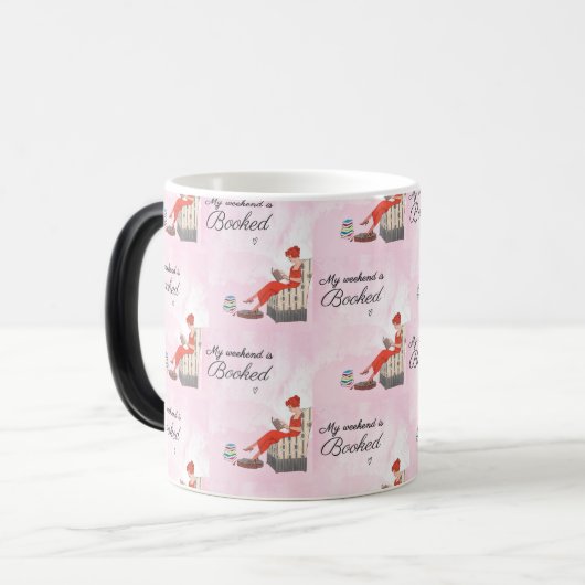 Mug Magique Connaissance - Lecture féminine avec calme (Devant gauche)
