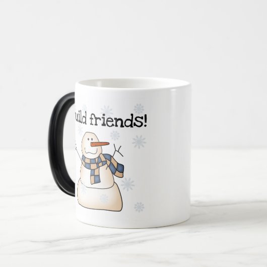 Mug Magique Constructeur ami mignon hiver Snowman (Devant gauche)