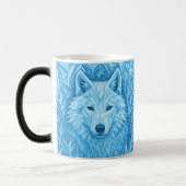 Mug Magique Cool Blue Geometric Wolf Low Poly Abstract Morphin (Gauche)