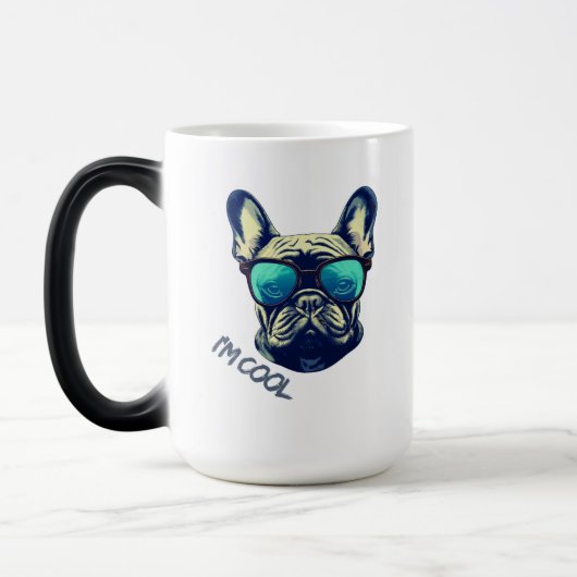 Mug Magique Cool French Bulldog in Sunglasses (Gauche)