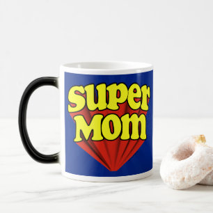 Mug Magique Couleur changeant la super-maman Fête des mères 