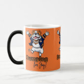 Mug Magique Coupe joueuse | Bulldog dans la veste bleue (Gauche)