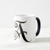 Mug Magique Coupes lettres blanches A (Devant droit)