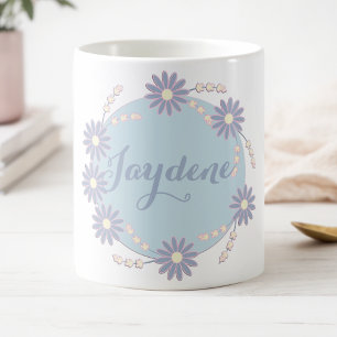 Mug Magique Couronne de marguerite bleu pastel