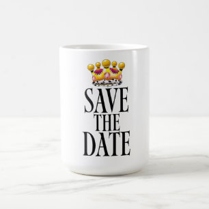 Mug Magique Couronne de mariage pour sauvegarde de la date