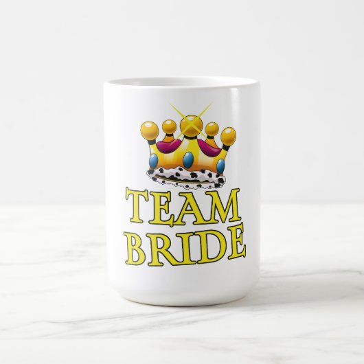 Mug Magique Couronne de mariage Team Bride (Centre)