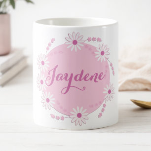 Mug Magique Couronne de pâquerettes rose pastel