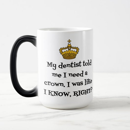 MUG MAGIQUE COURONNE DENTISTE (Gauche)