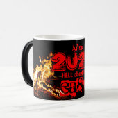 Mug Magique COVID-19 : Après 2020 HELL devrait être facile! (Devant gauche)