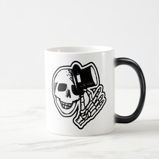 Mug Magique Crâne avec le casquette supérieur (Droite)