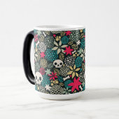 Mug Magique Crâne en fleurs (Devant gauche)