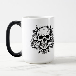 Mug Magique Crâne & Roses