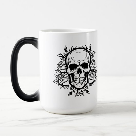 Mug Magique Crâne & Roses (Gauche)