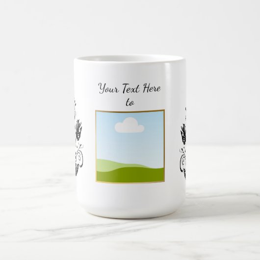 Mug Magique Create Your Own personalized Template Text  (Centre)