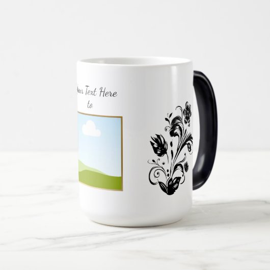 Mug Magique Create Your Own personalized Template Text  (Devant droit)