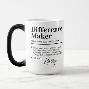Mug Magique Créateur de différence personnalisé, cadeau d'appr