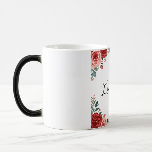 Mug Magique Création personnalisée d'écriture manuscrite de si (Gauche)