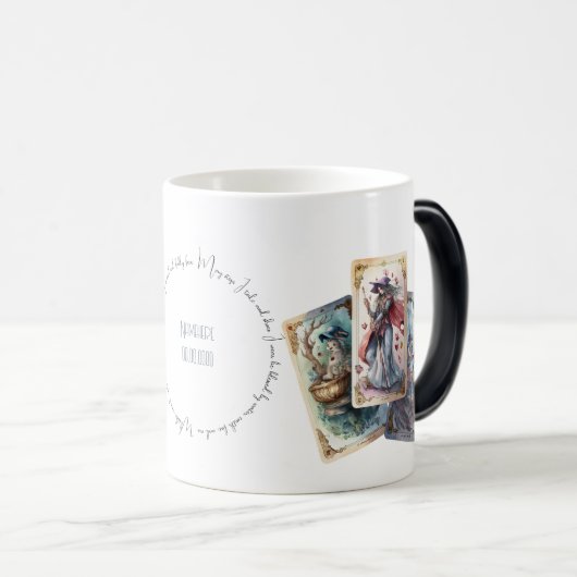 Mug Magique Créez Vos Trois Cartes De Tarot (Devant droit)
