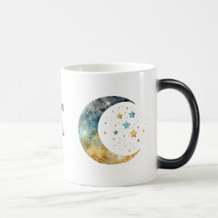 Mug Magique Créez votre propre aquarelle Crescent Moon & Stars