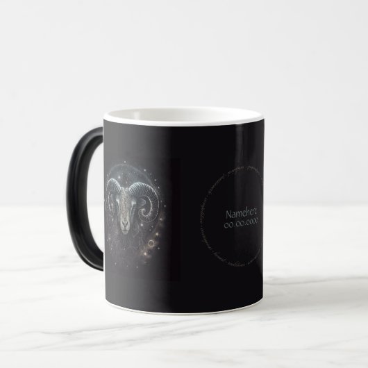 Mug Magique Créez votre propre astrologie mystique Béliers Zod (Devant gauche)