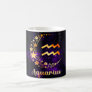 Mug Magique Créez votre propre astrologie Zodiac Aquarius