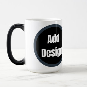 Mug Magique Créez votre propre bleu gris foncé personnalisé