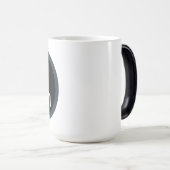 Mug Magique Créez votre propre bleu gris foncé personnalisé (Devant droit)
