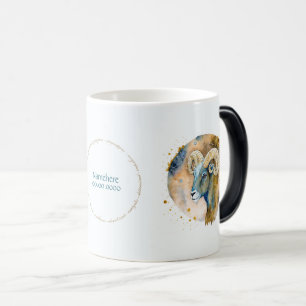 Mug Magique Créez votre propre Capricorne Mystique Or & Bleu
