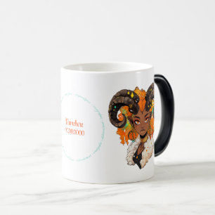 Mug Magique Créez Votre Propre Femme Afro-Américaine Bélier