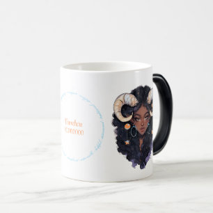 Mug Magique Créez Votre Propre Femme Afro-Américaine Capricorn