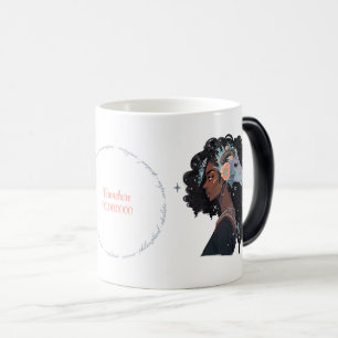 Mug Magique Créez Votre Propre Femme Afro-Américaine Sagittair