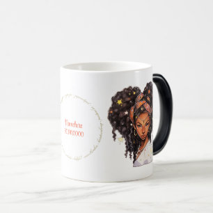 Mug Magique Créez Votre Propre Femme Afro-Américaine Vierge