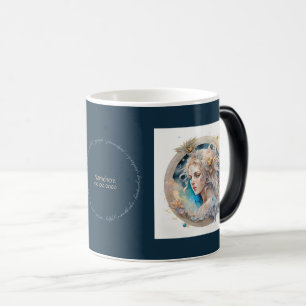 Mug Magique Créez votre propre Gold & Blue Mystical Virgo Zodi