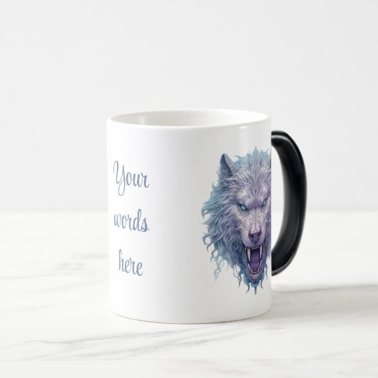 Mug Magique Créez votre propre loup mauve pervers (Devant droit)