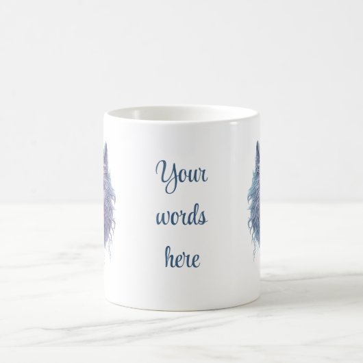 Mug Magique Créez votre propre loup mauve pervers (Centre)