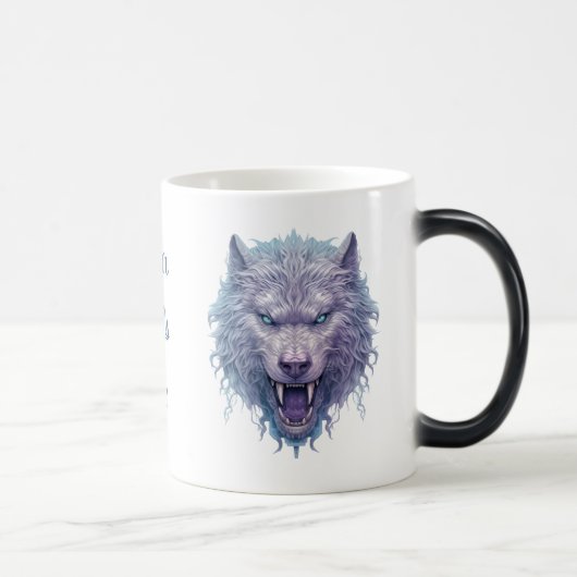 Mug Magique Créez votre propre loup mauve pervers (Droite)