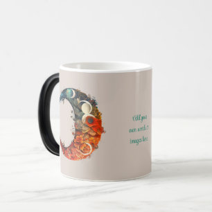 Mug Magique Créez Votre Propre Lune Bohème Florale 3D Colorée