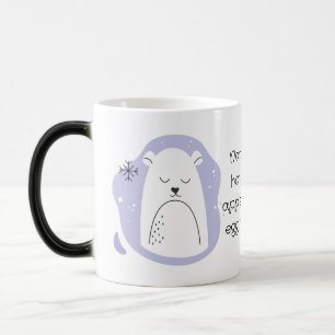 Mug Magique Créez votre propre ours polaire rétro violet Noël