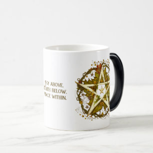 Mug Magique Créez votre propre pentacle de feuilles d'automne 