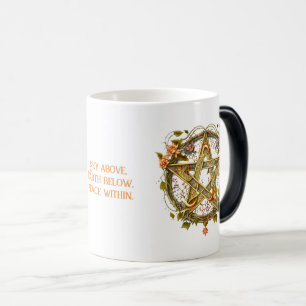 Mug Magique Créez votre propre pentacle Floral victorien