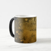 Mug Magique Créez votre propre Spatter Gold Black (Devant gauche)