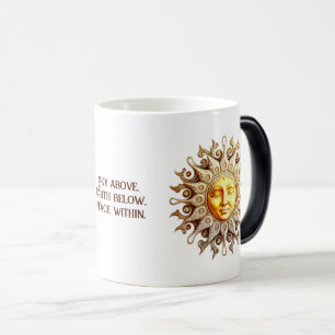 Mug Magique Créez votre propre Steampunk Victorian Golden Sun