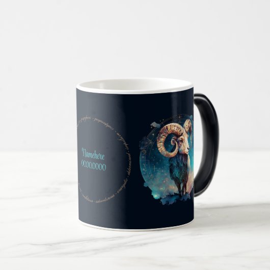 Mug Magique Créez votre propre Zodiac d'argile céleste (Devant droit)