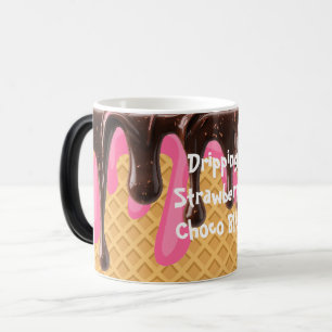 Mug Magique Crème Glacée,Goutte à Goutte Strawberry Choco Blis