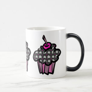 Mug Magique croix de crâne goth cupcake