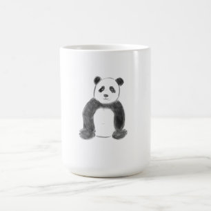 Mug Magique Croquis de panda en noir et blanc