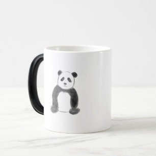 Mug Magique Croquis de panda en noir et blanc