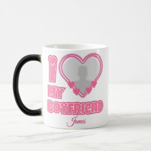 Mug Magique Custom I Love My Boyfriend - Ajouter photo et nom